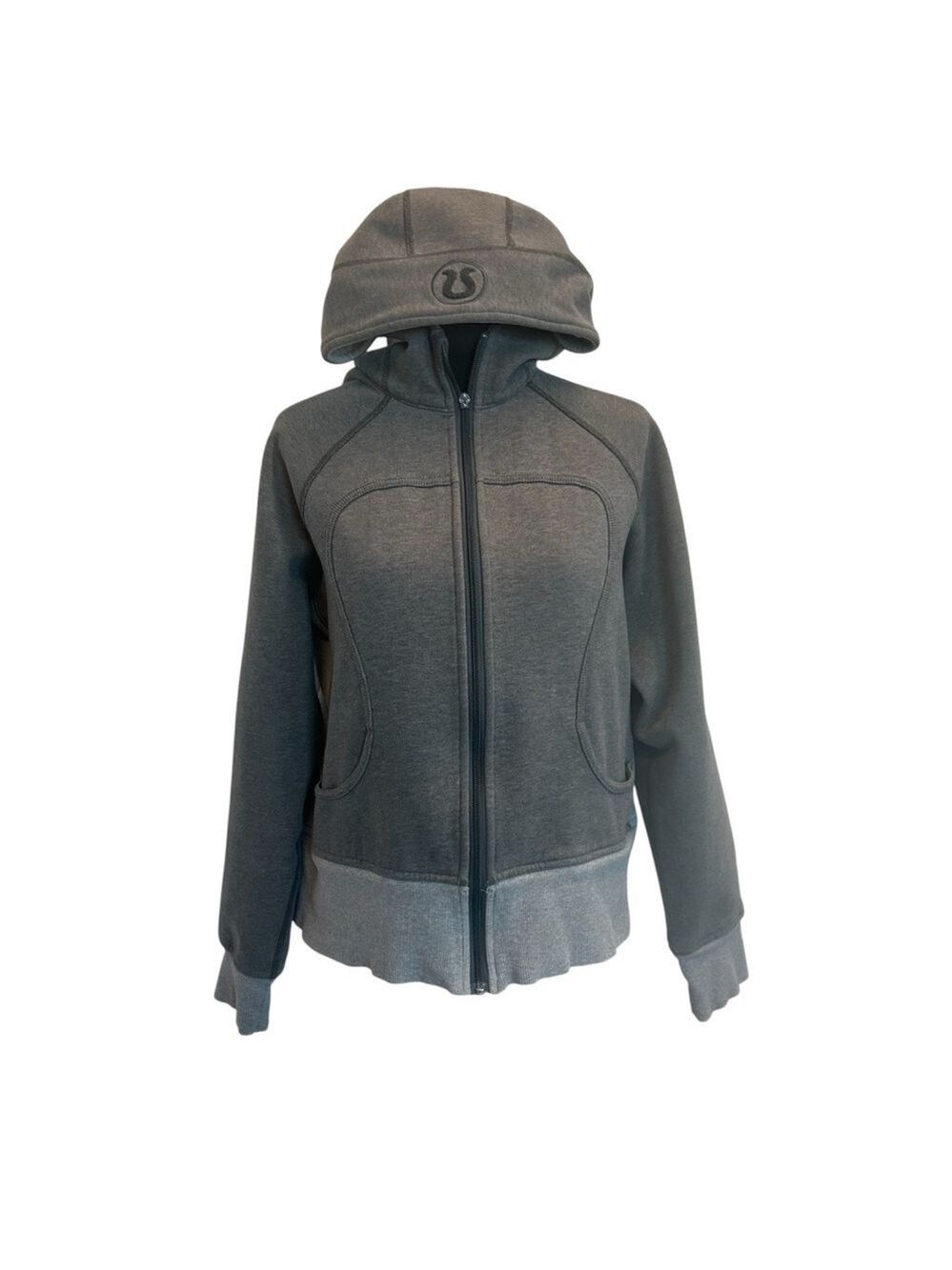 Lululemon Women's Scuba Hoodie Heathered Dark Grey Heathered Medium Grey 8